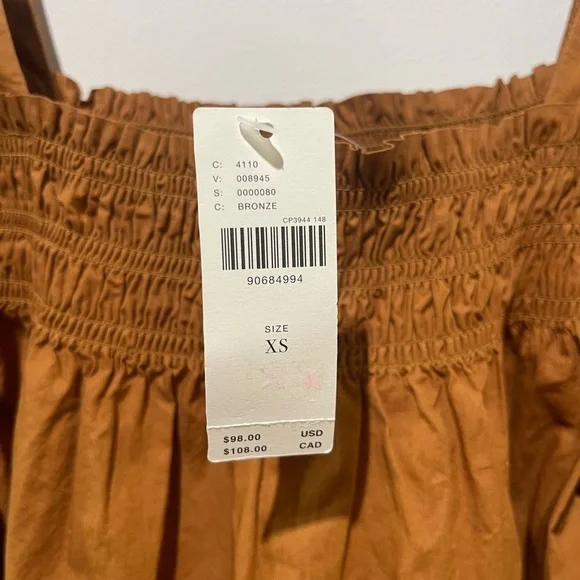 Anthropologie Puff Sleeve Smocked Blouse. NWT - Picture 4 of 5